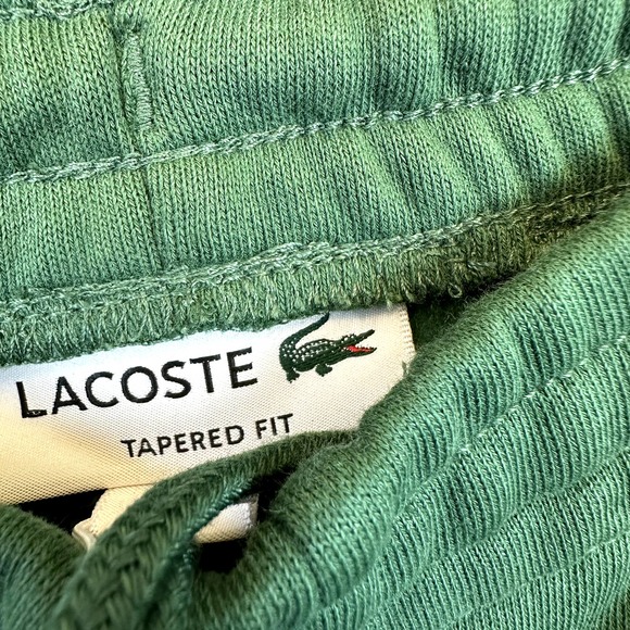 LACOSTE SPORT Tapered Fit Cotton Blend Green Jogger Pants Sweatpants NEW - Picture 4 of 6